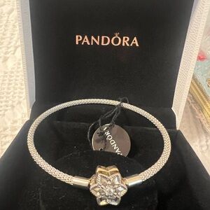 Pandora Silver Bracelet with Snowflake Charm